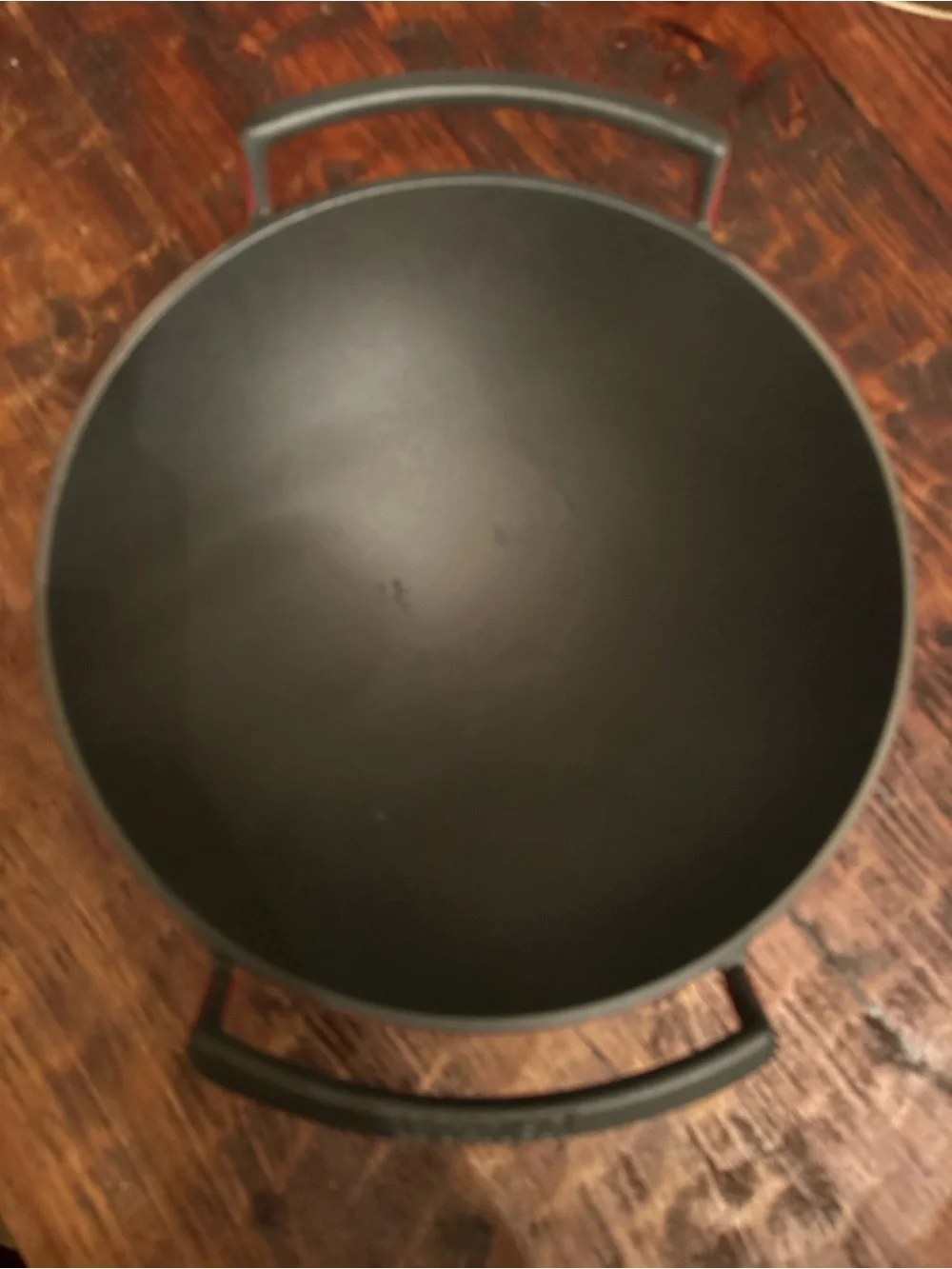 Le Creuset Red Cast Iron Wok